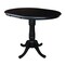 International Concepts Round 36 in Rd Top Pedestal Table, 12 in Leaf, 34.9 inH, Adjustable Height, Black, 36 W, 48 L, Wood K46-36RXT-6B - alternate 5